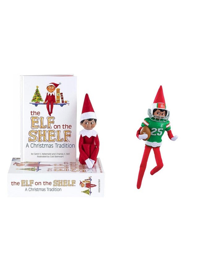 The Elf on the Shelf® Brown Eyed Boy & Claus Couture Collection® Touchdown Tidings Set