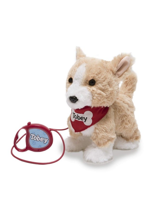 Cuddle Barn - Walking Buddies Tobey | Animated Dog Stuffed Animal Plush Toy Walks, Wags Tail, and Says Playful Phrases, 11 inches