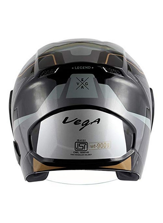 Vega Lark Legend Black Silver Helmet-M