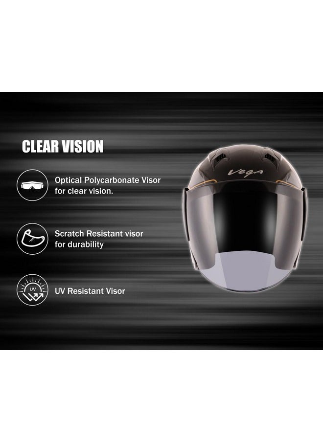Vega Lark Legend Black Silver Helmet-M
