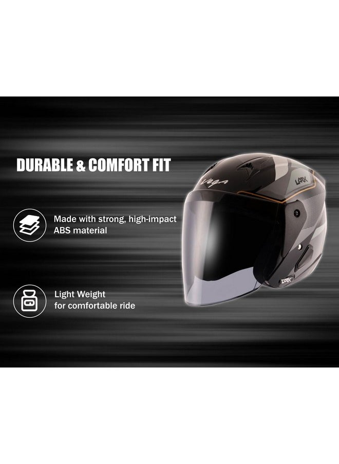 Vega Lark Legend Black Silver Helmet-M