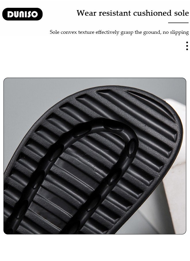 Fashion Summer Slides Sandal for Men Outdoor Hiking Sandals Closed, Non-Slip Beach Sandal Platform Sandals Comfort Lightweight Ultra Cushion EVA Slippers(Size 42)