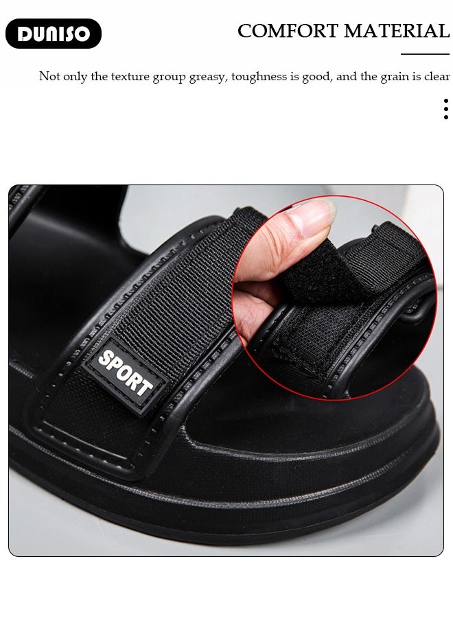 Fashion Summer Slides Sandal for Men Outdoor Hiking Sandals Closed, Non-Slip Beach Sandal Platform Sandals Comfort Lightweight Ultra Cushion EVA Slippers(Size 42)