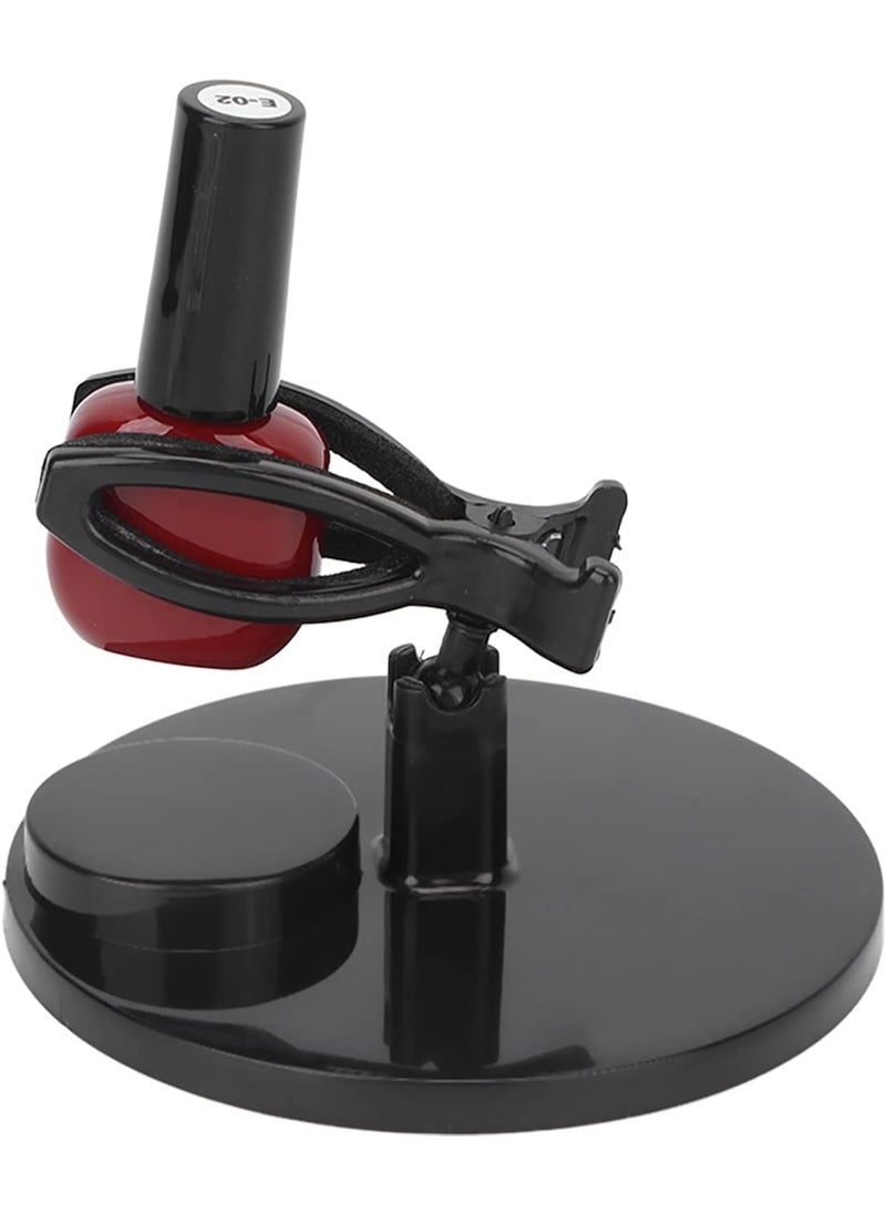 Grip and Tip Nail Polish Holder, Nail Polish Bottle Holder Stand Wide Base Prevent Fall Off Nail Gel Fixing Clip for Manicure Painting - Anti-Spill Nail Polish Holder for DIY Nail Art(black)