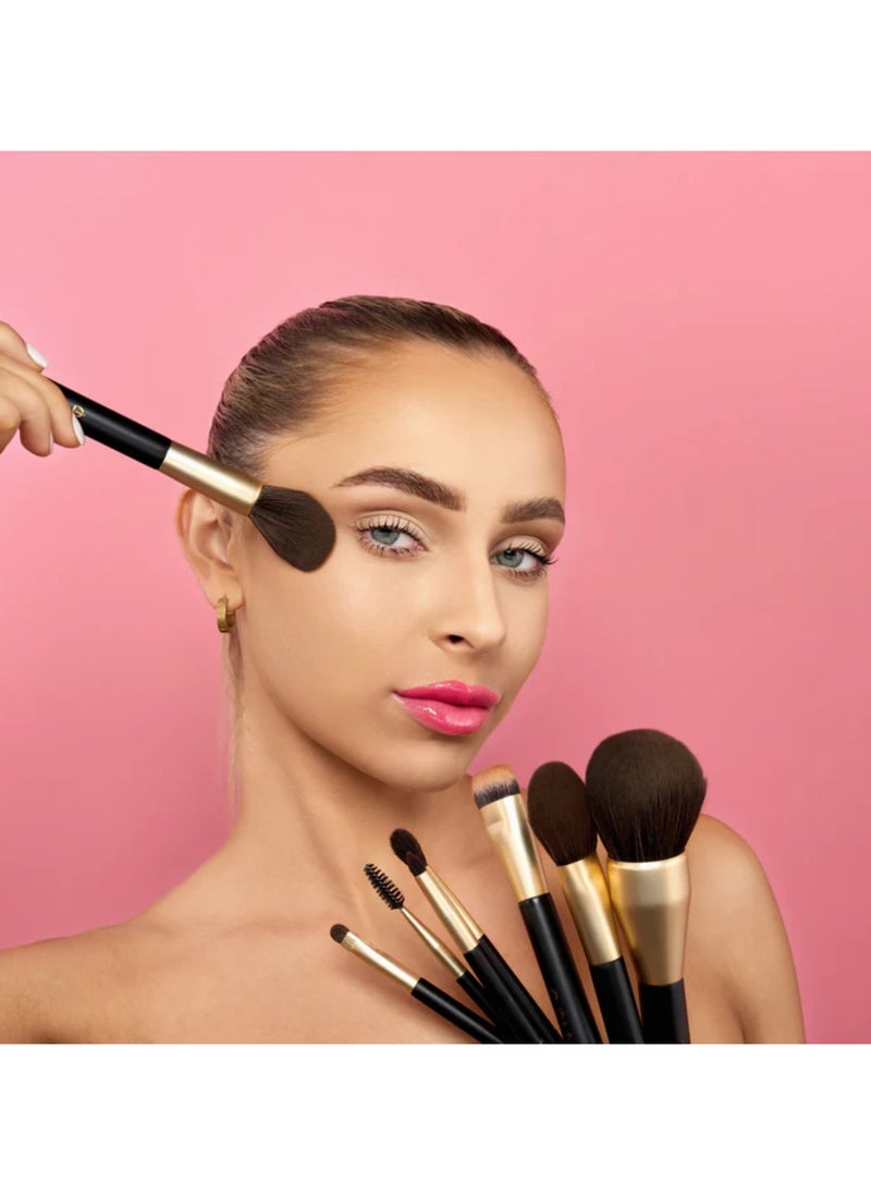 Professional 11-Piece Cluster L Makeup Brush Set | Vegan, Halal, Cruelty-Free | Seamless Blend & Airbrushed Finish