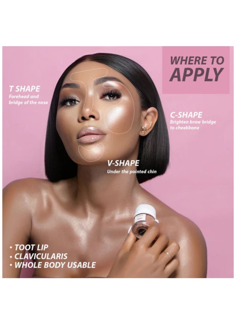 Glam Glow Wonder Stick 5D Highlighter | Multi-Use Face & Body Illuminator | Lightweight, Buildable, Long-Lasting | 100% Organic, Vegan, Halal, Cruelty-Free