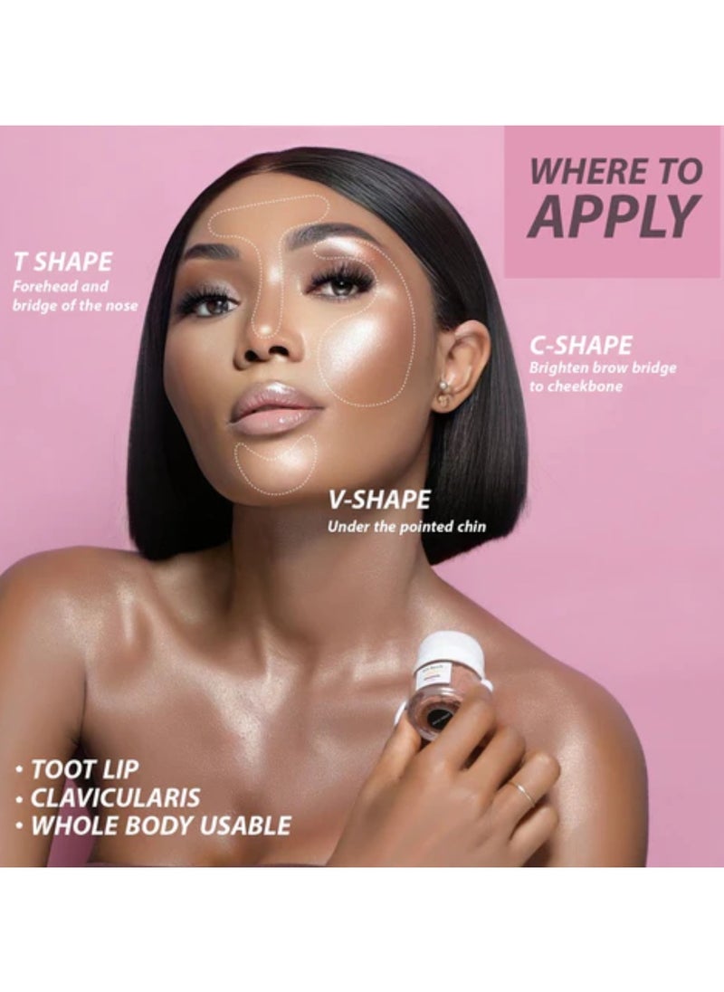 Glam Glow Wonder Stick 5D Highlighter | Multi-Use Face & Body Illuminator | Lightweight, Buildable, Long-Lasting | 100% Organic, Vegan, Halal, Cruelty-Free