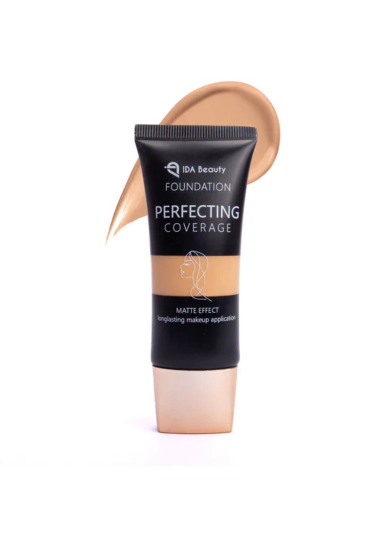 Glam It! Perfecting Coverage Foundation | Full Coverage, Matte Finish, Long-Lasting, Lightweight | Vegan, Halal, Cruelty-Free