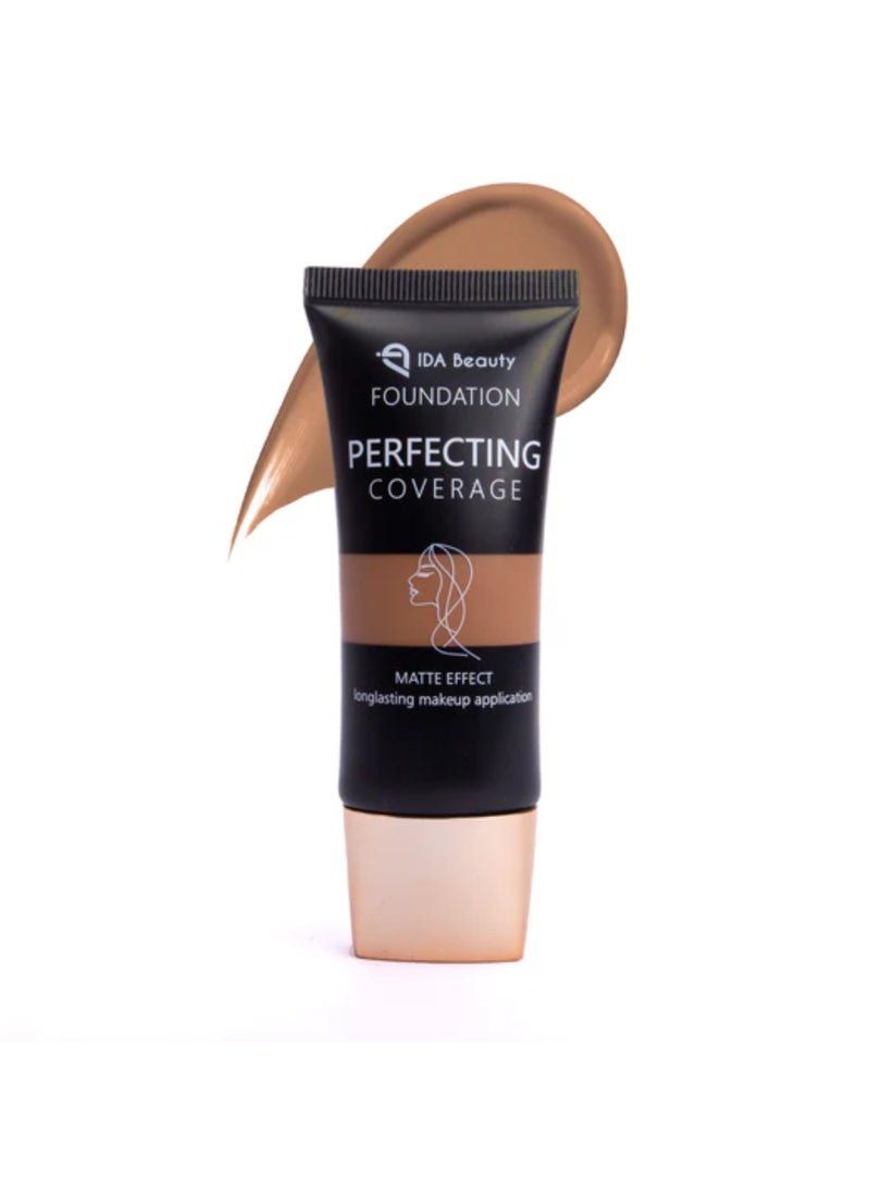 Glam It! Perfecting Coverage Foundation | Full Coverage, Matte Finish, Long-Lasting, Lightweight | Vegan, Halal, Cruelty-Free