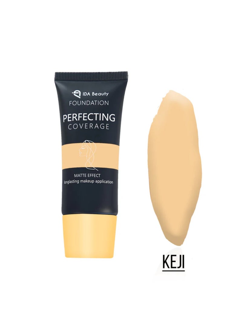 Glam It! Perfecting Coverage Foundation | Full Coverage, Matte Finish, Long-Lasting, Lightweight | Vegan, Halal, Cruelty-Free
