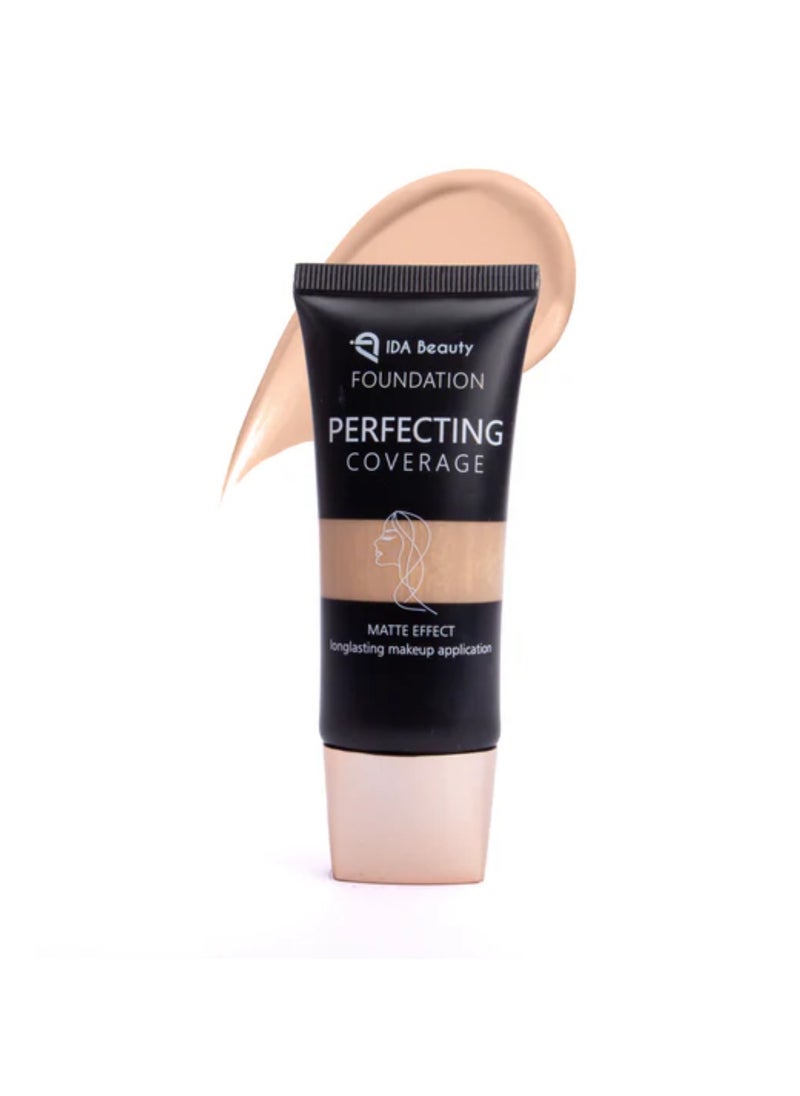 Glam It! Perfecting Coverage Foundation | Full Coverage, Matte Finish, Long-Lasting, Lightweight | Vegan, Halal, Cruelty-Free