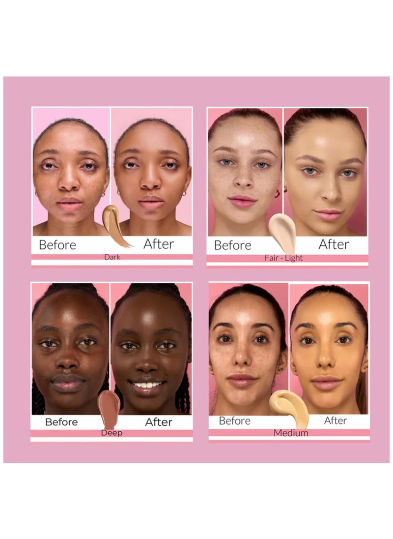 Glam It! Perfecting Coverage Foundation | Full Coverage, Matte Finish, Long-Lasting, Lightweight | Vegan, Halal, Cruelty-Free
