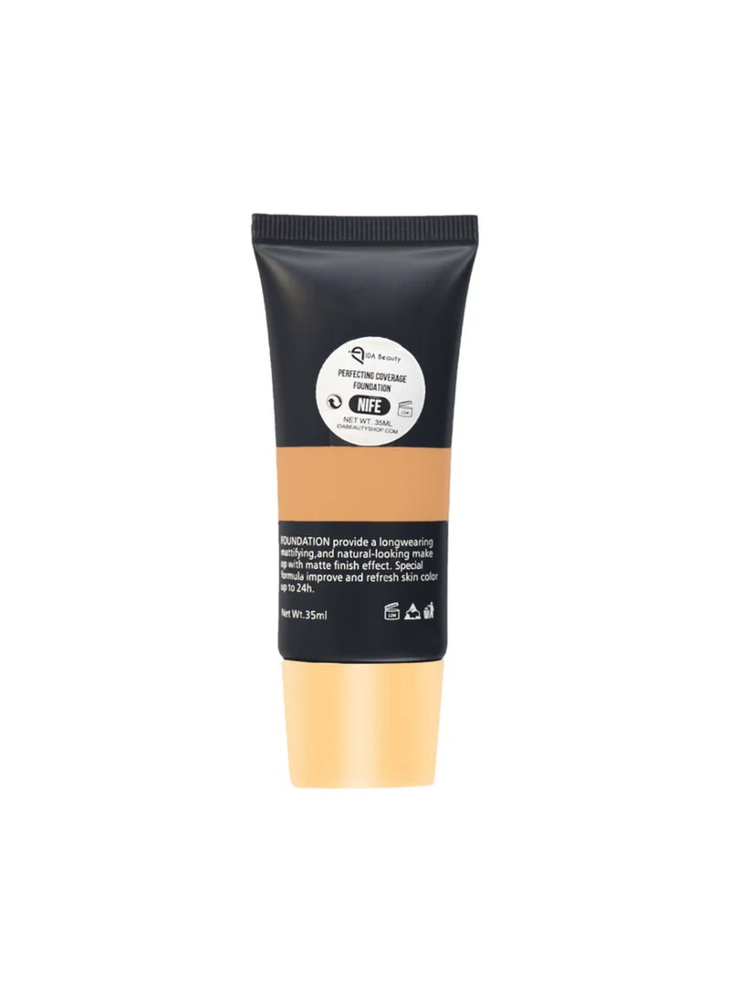 Glam It! Perfecting Coverage Foundation | Full Coverage, Matte Finish, Long-Lasting, Lightweight | Vegan, Halal, Cruelty-Free