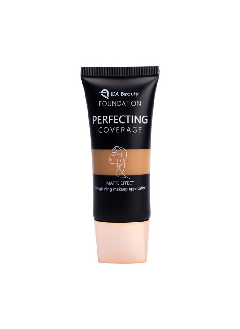 Glam It! Perfecting Coverage Foundation | Full Coverage, Matte Finish, Long-Lasting, Lightweight | Vegan, Halal, Cruelty-Free