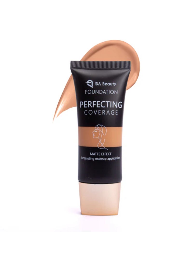 Glam It! Perfecting Coverage Foundation | Full Coverage, Matte Finish, Long-Lasting, Lightweight | Vegan, Halal, Cruelty-Free