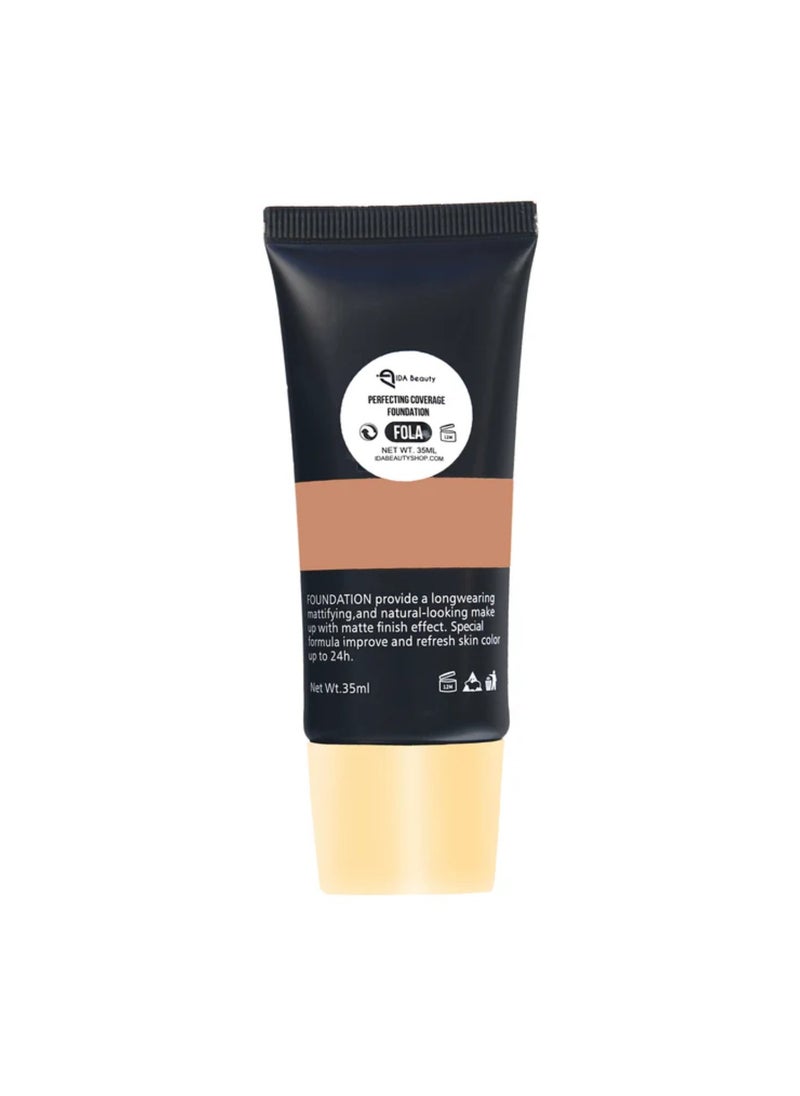 Glam It! Perfecting Coverage Foundation | Full Coverage, Matte Finish, Long-Lasting, Lightweight | Vegan, Halal, Cruelty-Free