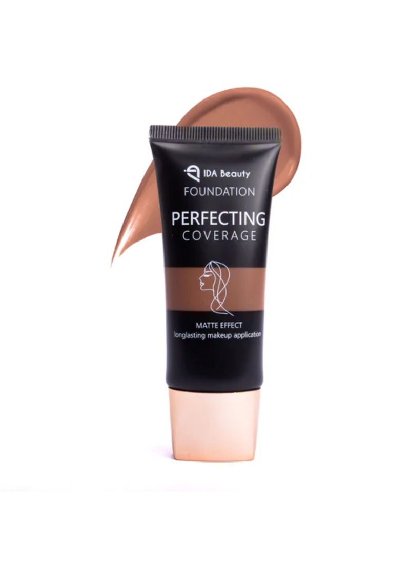 Glam It! Perfecting Coverage Foundation | Full Coverage, Matte Finish, Long-Lasting, Lightweight | Vegan, Halal, Cruelty-Free