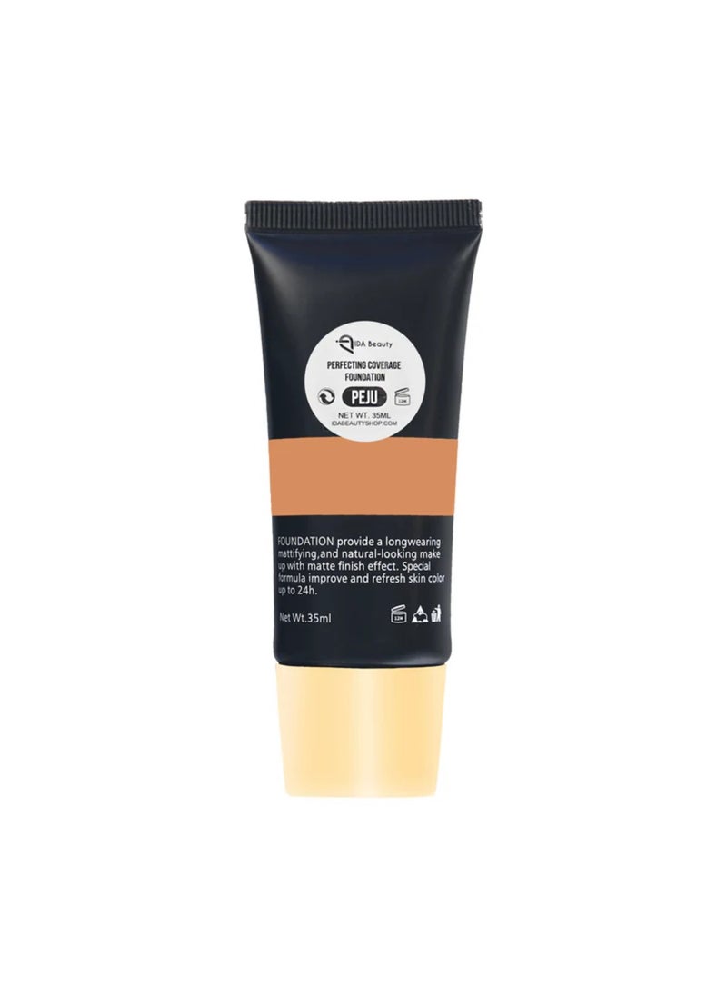 Glam It! Perfecting Coverage Foundation | Full Coverage, Matte Finish, Long-Lasting, Lightweight | Vegan, Halal, Cruelty-Free