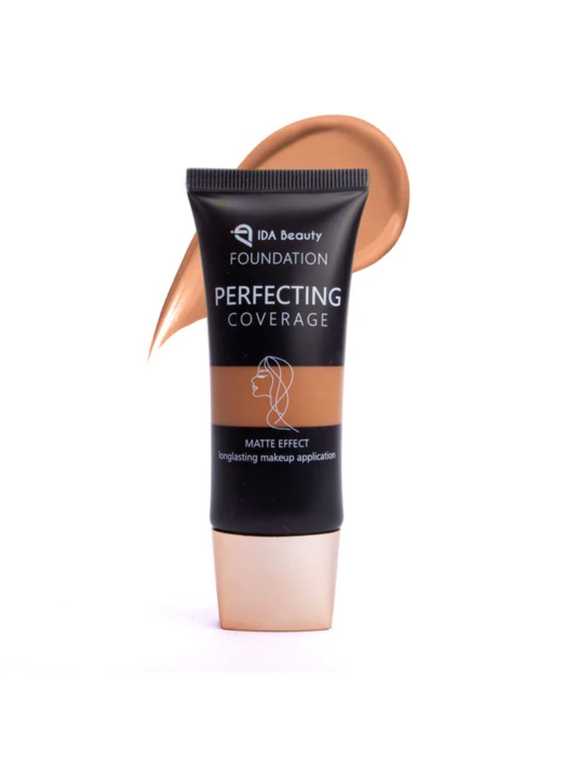 Glam It! Perfecting Coverage Foundation | Full Coverage, Matte Finish, Long-Lasting, Lightweight | Vegan, Halal, Cruelty-Free