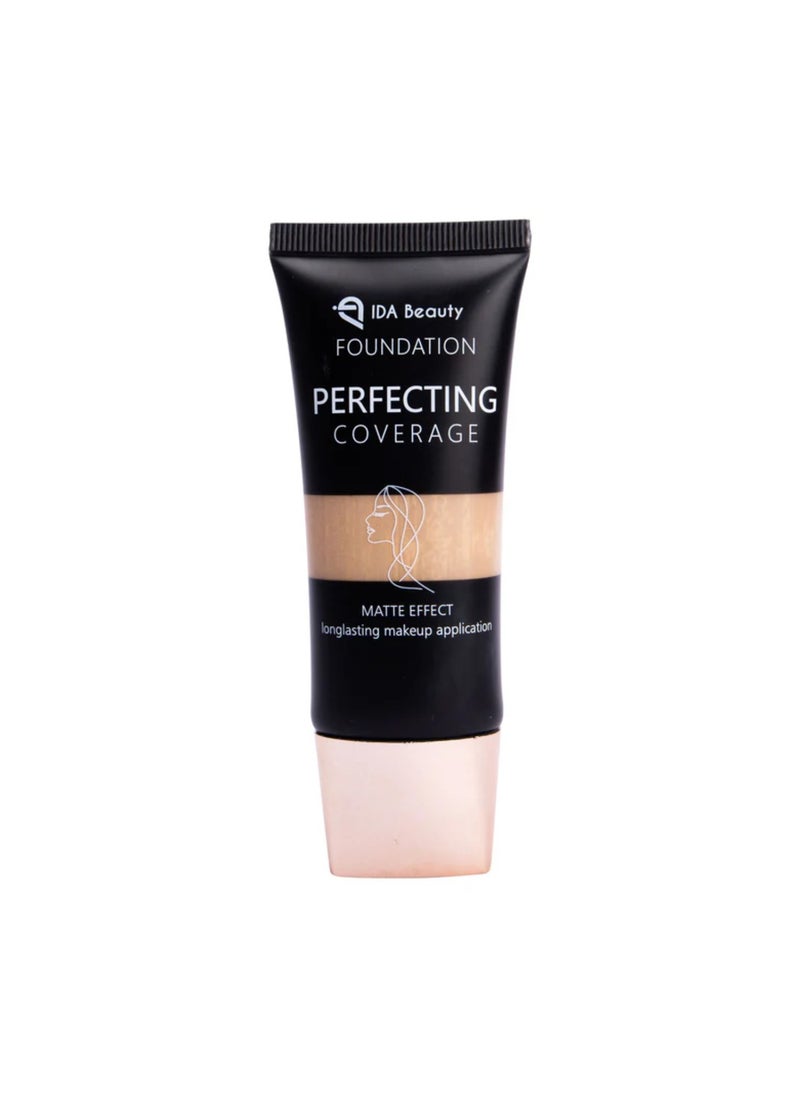 Glam It! Perfecting Coverage Foundation | Full Coverage, Matte Finish, Long-Lasting, Lightweight | Vegan, Halal, Cruelty-Free