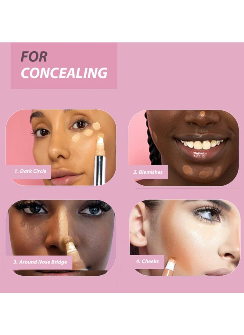3D Liquid Multi-Use Sculpting Concealer | Full Coverage, Matte Finish, Lightweight & Long-Lasting | Conceals Dark Circles, Blemishes & Redness | Suitable for All Skin Types