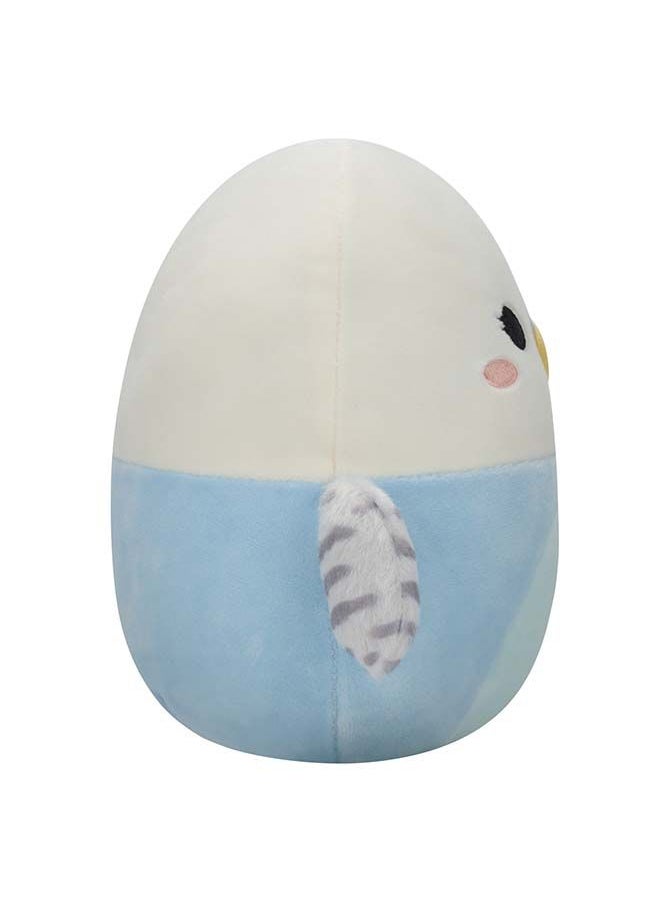 7.5 inch Tycho Blue and White Parakeet , Officially Licensed Kellytoy Plush Toy, Colorful Soft Toy, Gift for Kids, Girls & Boys Washable Squishy Stuff Toy Multicolor All Age