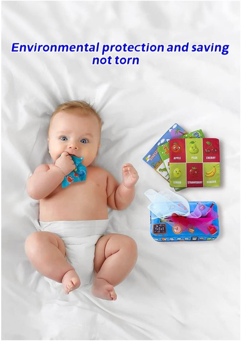 Soft Baby Tissue Box Toy Early Education Learning Toys Preschool Montessori Toys for Infants Toddlers Kids