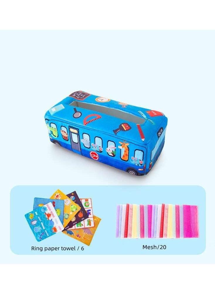 Soft Baby Tissue Box Toy Early Education Learning Toys Preschool Montessori Toys for Infants Toddlers Kids