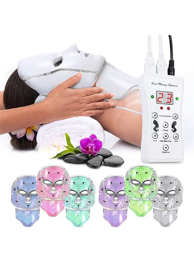 LED Seven-color Light Beauty Mask Instrument Skin Rejuvenation Wrinkle Removal Acne