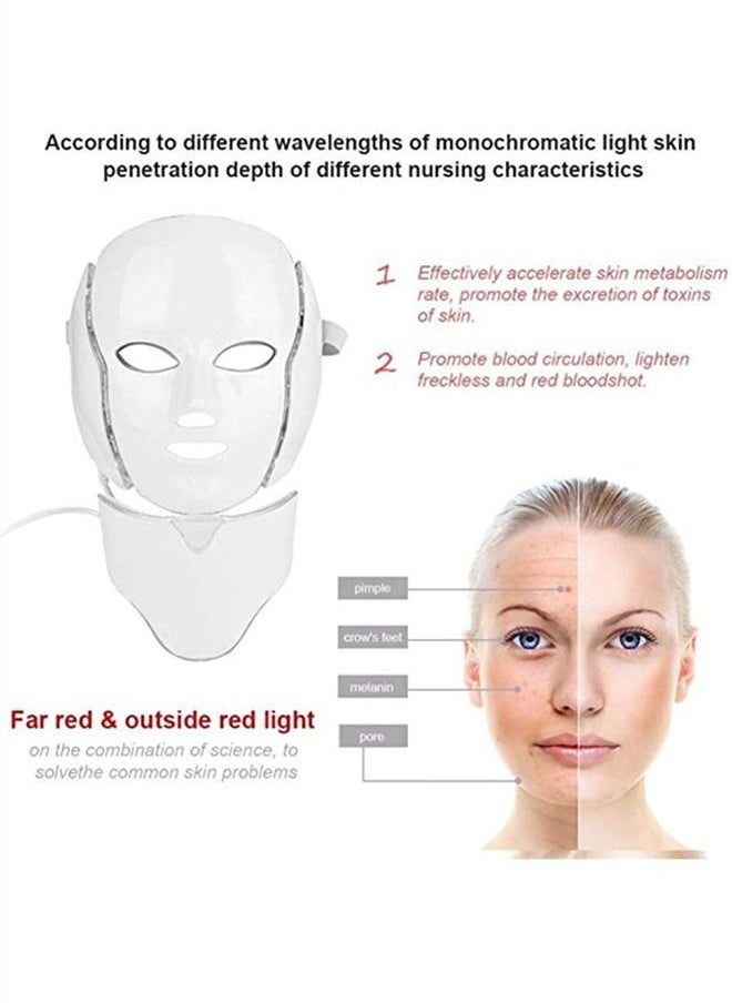 LED Seven-color Light Beauty Mask Instrument Skin Rejuvenation Wrinkle Removal Acne