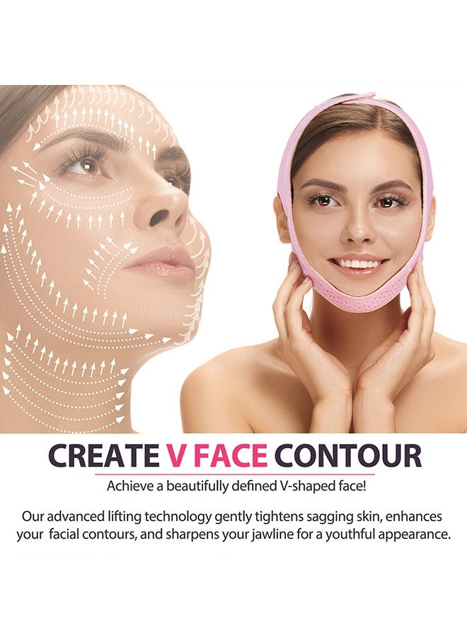 Reusable Face Slimming Strap - V Line Mask - Double Chin Reducer - Chin Up Patch - Face Lift Tape - Chin Strap - V Shaped Slimming Face Mask to Prevent Sagging