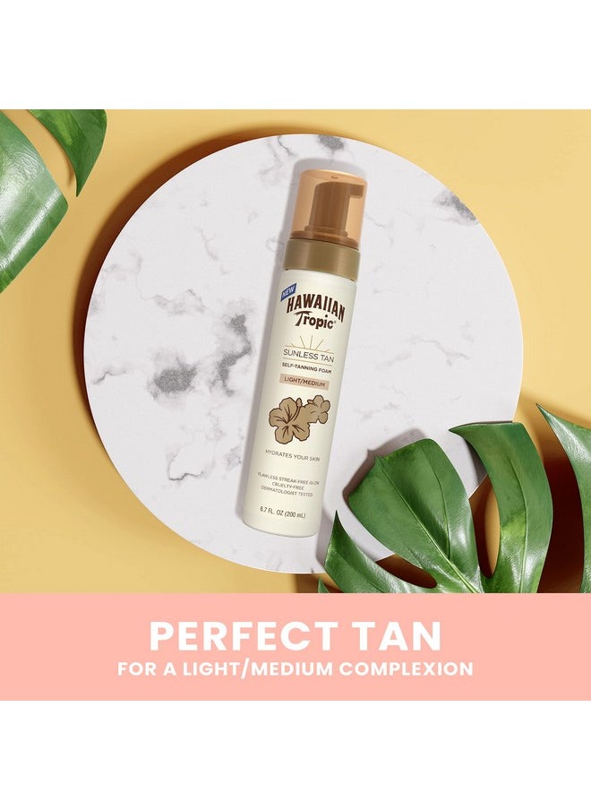Hawaiian Tropic Sunless Tan Light/Medium Self-Tanning Foam, 6.7oz | Self Tanner Light, Self Tanner Medium, Sunless Tanner, Sunless Tanning Foam, 6.7oz