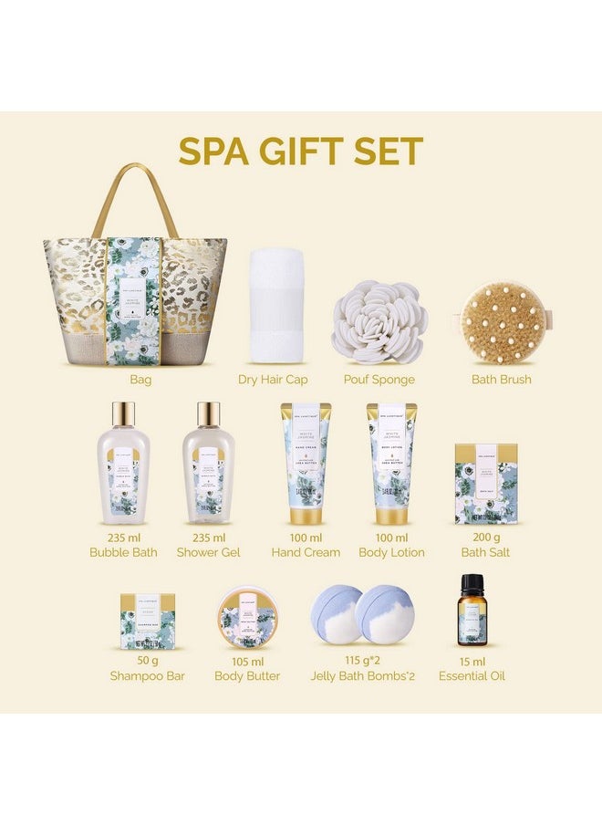 spa luxetique Spa Gift Baskets for Women - Spa Luxetique Gift Set for Women,15pcs Luxury Relaxing Spa Kit with Bath Bombs,Birthday Gifts for Women,Valentines Day Spa Gifts for Women
