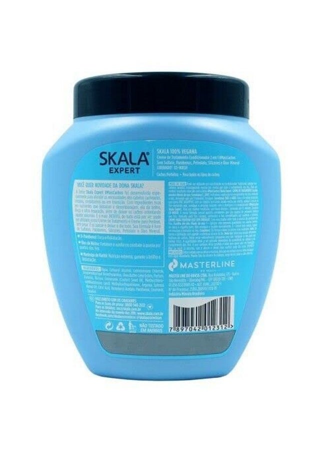 SKALA Hair Type 3ABC Mais Cachos - More Curls Eliminate Anti Frizz, For Curly Hair 2 in 1 Conditioning Treatment Cream and Cream To Comb - 35.2Oz