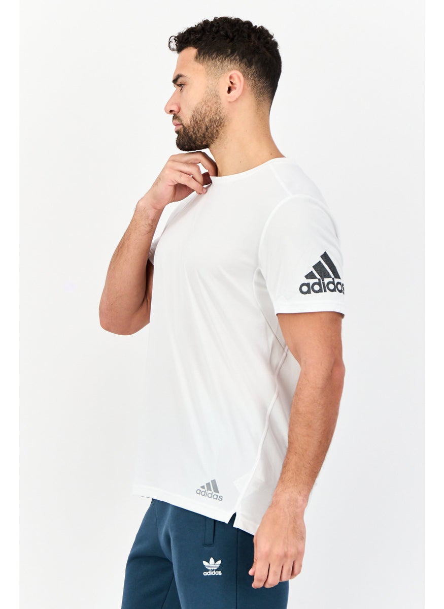 Men Sportswear Fit Short Sleeves Training T-Shirts, White