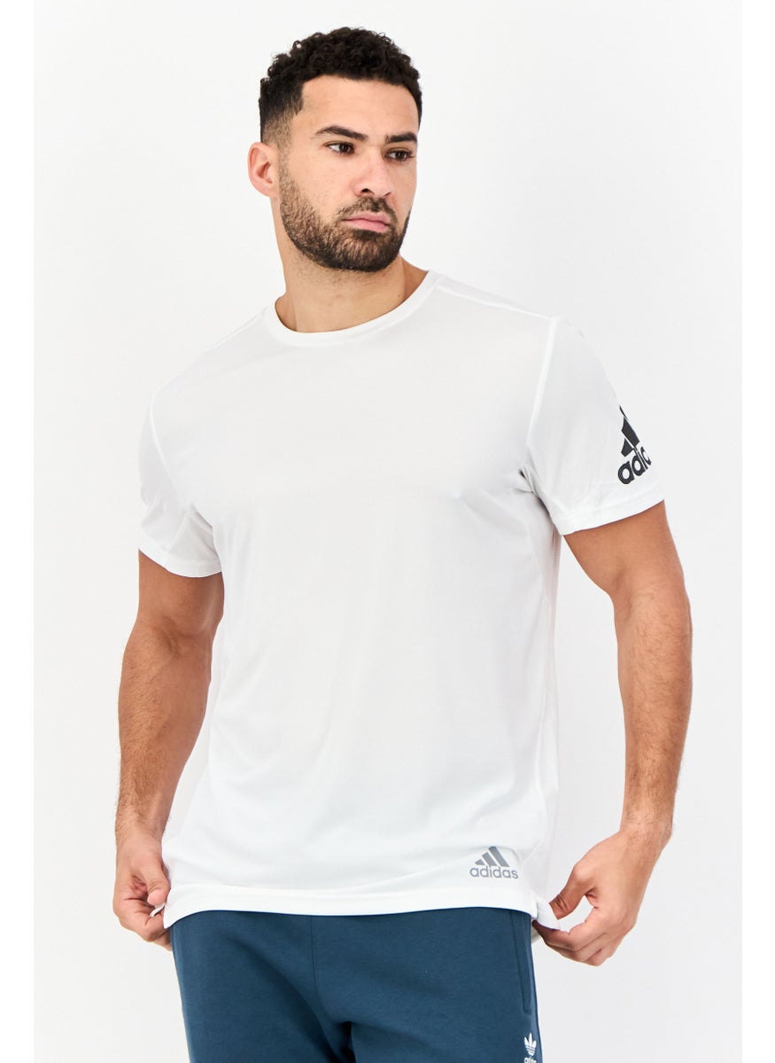 Men Sportswear Fit Short Sleeves Training T-Shirts, White