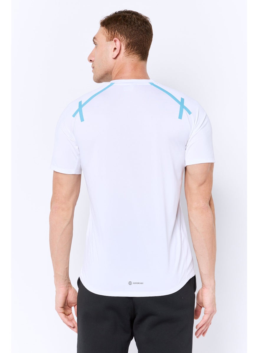 Men Sportswear Fit Short Sleeve Training T-Shirt, White