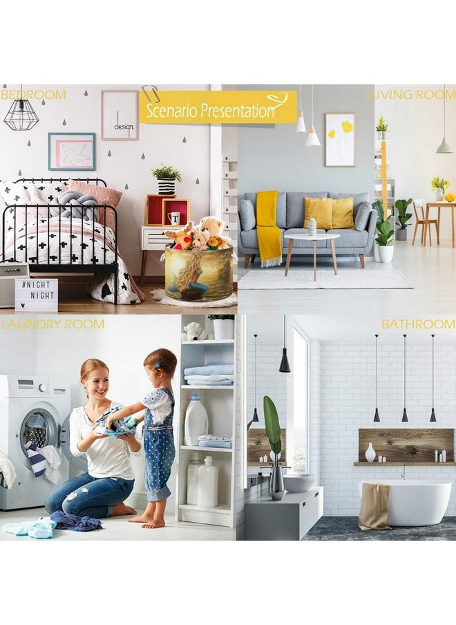 visesunny Pretty Mermaid with Golden Hair Laundry Baskets Fabric Storage Bin Storage Box Collapsible Storage Basket Toy Clothes Shelves Basket for Bathroom,Bedroom,Nursery,Closet,Office