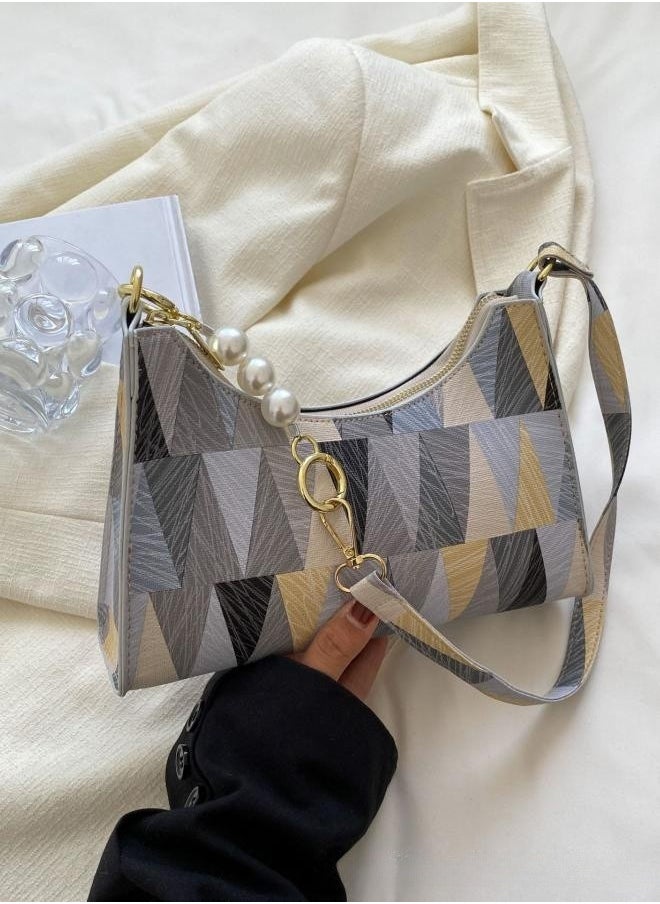 Women's Fashionable and Versatile Shoulder Bag, Ladies Simple Casual Baguette Bag Carrying Bag Side Bag, Armpit Bag, Chain Small Square Bag Tote Bag Handbag for shopping,work,dating,travel