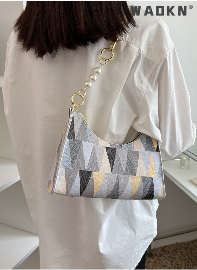 Women's Fashionable and Versatile Shoulder Bag, Ladies Simple Casual Baguette Bag Carrying Bag Side Bag, Armpit Bag, Chain Small Square Bag Tote Bag Handbag for shopping,work,dating,travel