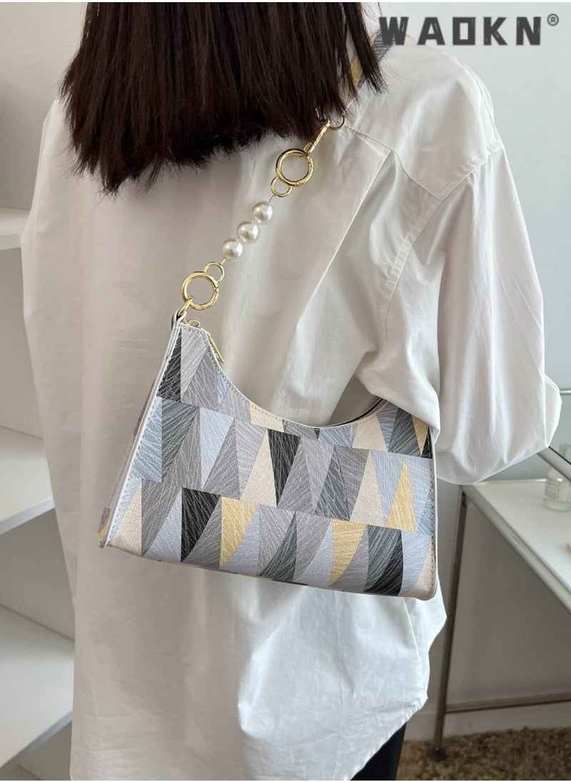 Women's Fashionable and Versatile Shoulder Bag, Ladies Simple Casual Baguette Bag Carrying Bag Side Bag, Armpit Bag, Chain Small Square Bag Tote Bag Handbag for shopping,work,dating,travel