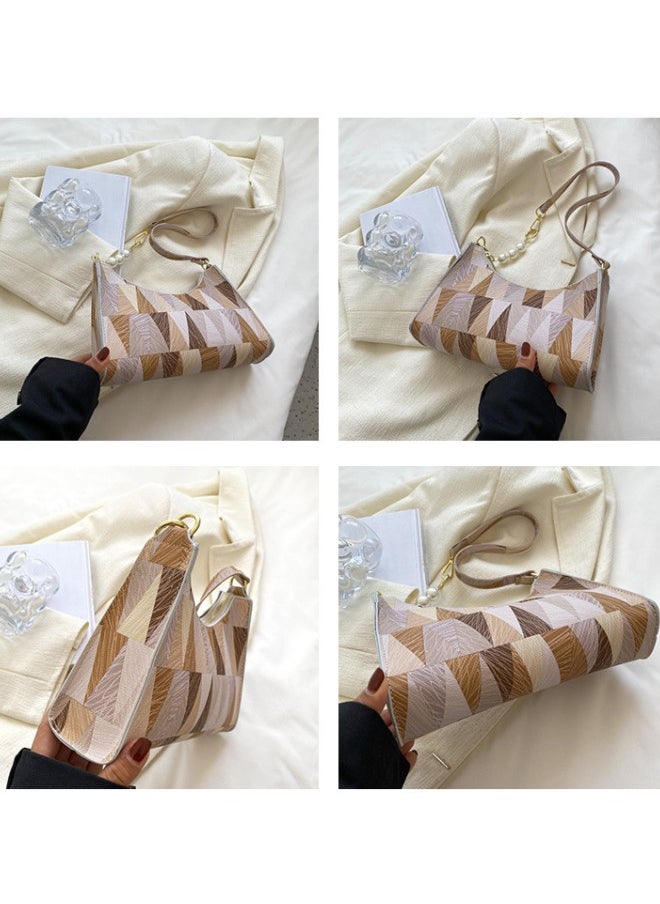 Women's Fashionable and Versatile Shoulder Bag, Ladies Simple Casual Baguette Bag Carrying Bag Side Bag, Armpit Bag, Chain Small Square Bag Tote Bag Handbag for shopping,work,dating,travel