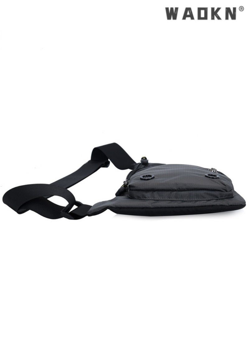 Unisex New Fashion Shoulder Bag, Outdoor Travel Crossbody Bag Sling Bag Chest Bag for Men and Women, Casual Carry Bag Hiking Bag Sports Bag for College Students(Black )