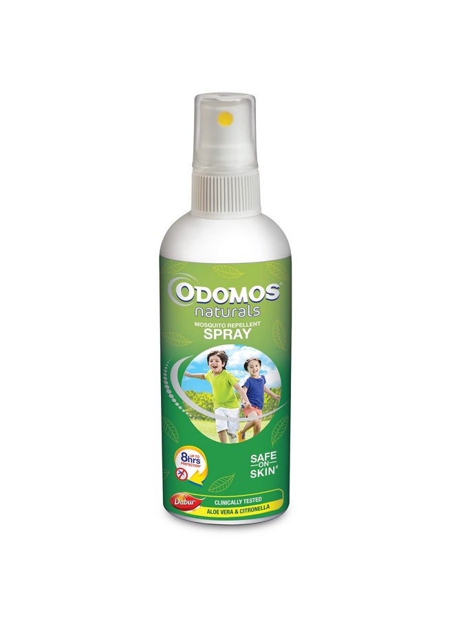 Dabur Odomos Naturals Mosquito Repellant Spray 100ml, Clinically Tested & Pediatrician Certified,8 Hours Protection in Single Application,Protection Against Dengue, Malaria & Chikungunya,Safe on Skin