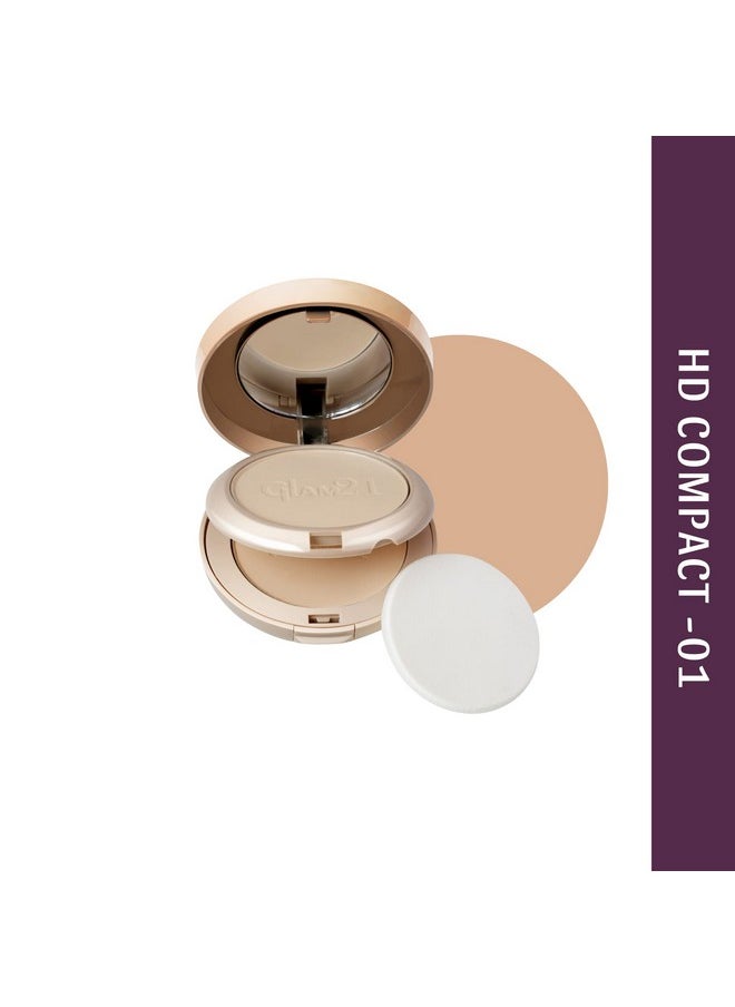 Glam21 High Definition Compact Powder 2In1 20G Longlasting Mate Finish With Smooth Satin Texture