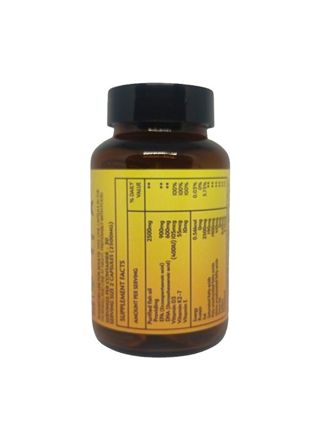 Nutrition Omega 3D+K – 2500mg, 60 Softgels | Omega-3 with Vitamin D3 & K2 for Heart, Bone & Immune Health
