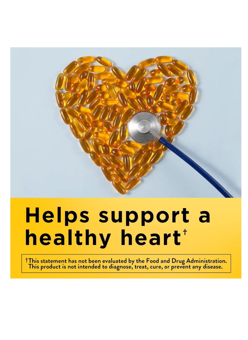 Fish Oil 1000 mg Softgels, Fish Oil Supplements, Omega 3 Fish Oil for Healthy Heart Support, Omega 3 Supplement with 90 Softgels, 45 Day Supply