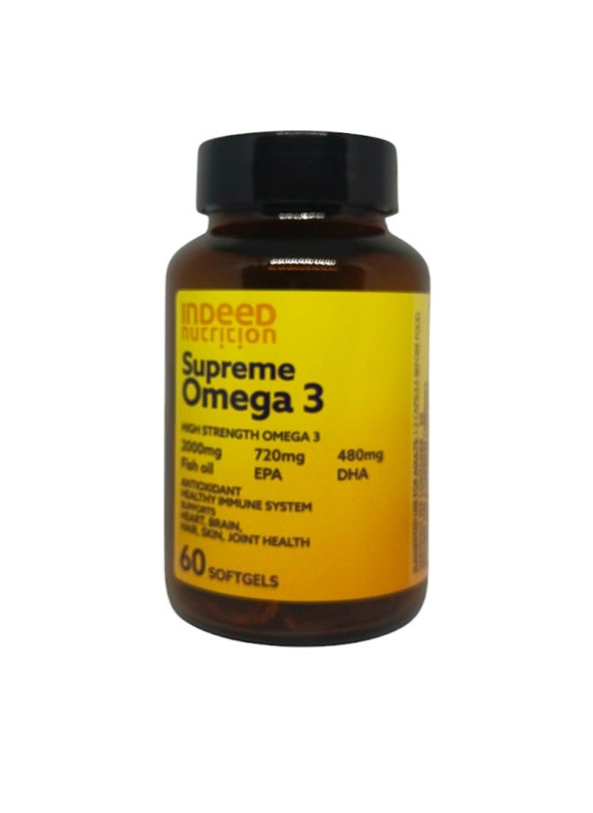 Nutrition Supreme Omega 3 – 60 Softgels | High-Potency Fish Oil for Heart, Brain, Joint, and Eye Health