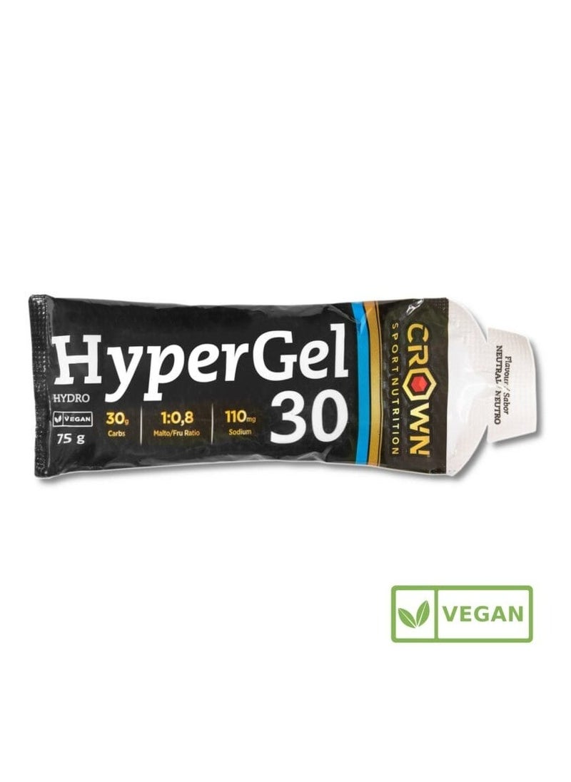 CROWN SPORT NUTRITION - HyperGel 30 Hydro, VEGAN Neutral Flavor (10 x 75grams)