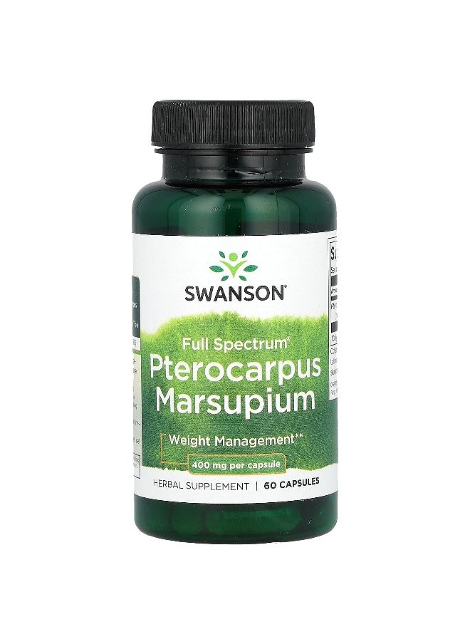 Swanson, Full Spectrum Pterocarpus Marsupium, 400 mg, 60 Capsules